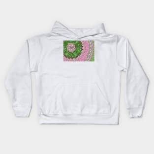 Pink and Green Mandala Kids Hoodie